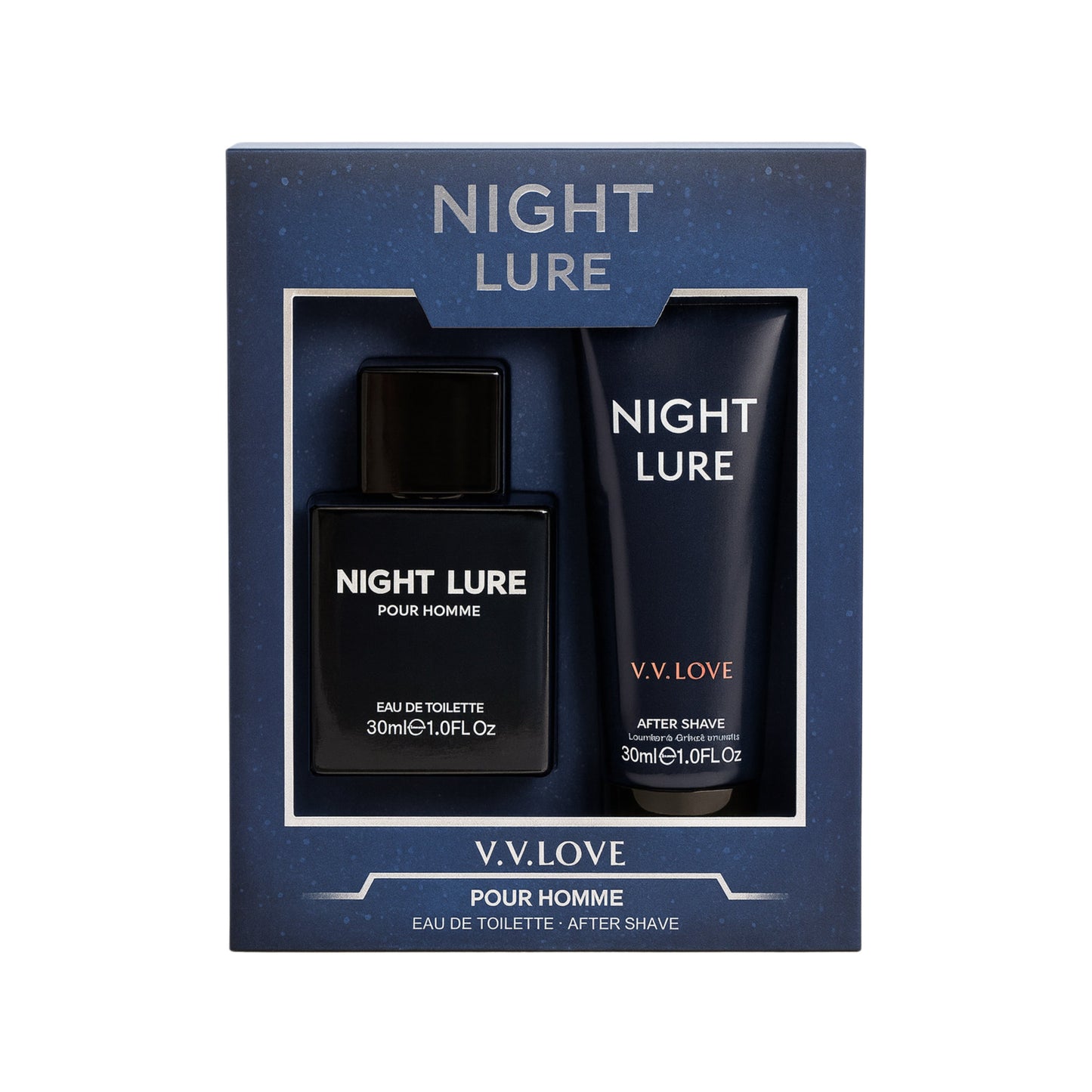Night Lure Pour Homme eau de toilette and after shave gift set V.V. Love, cosmetic import