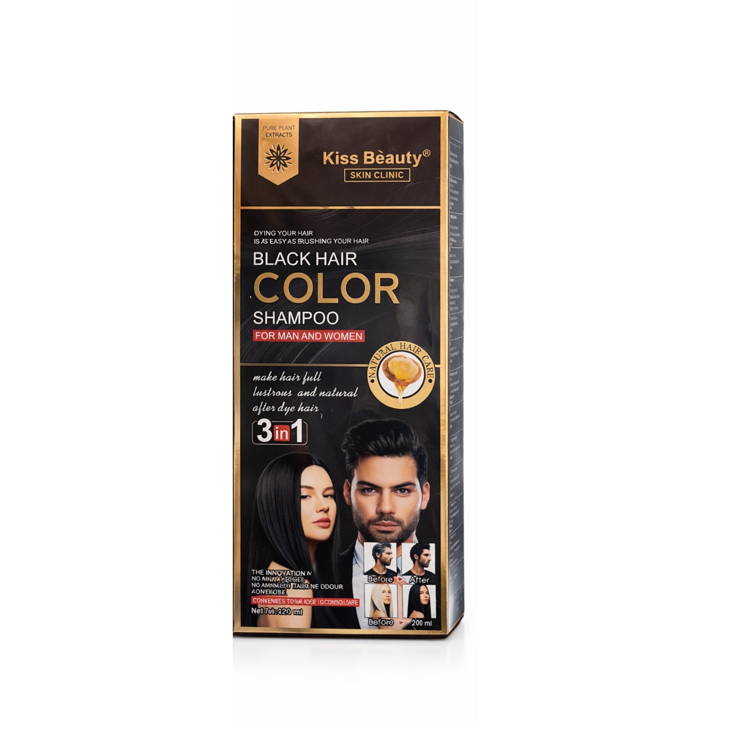 Șamponul colorant Kiss Beauty Black Hair Color