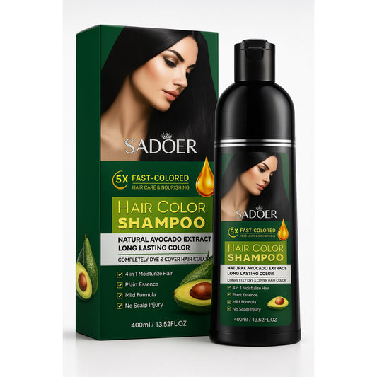 Sadoer – Șampon noanțator Negru cu extract de avocado 400 ml