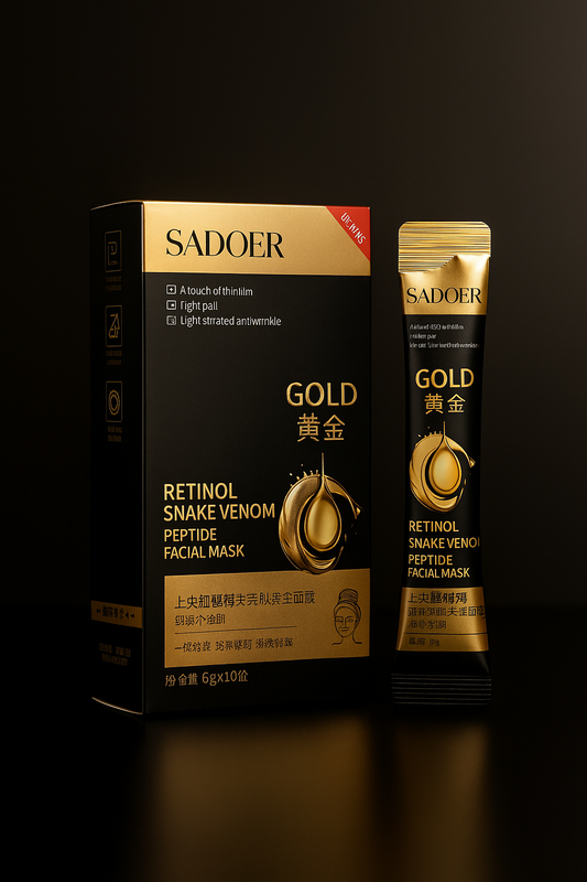 Mască de față Gold Retinol Snake Venom SADOER Peptide  10x6g