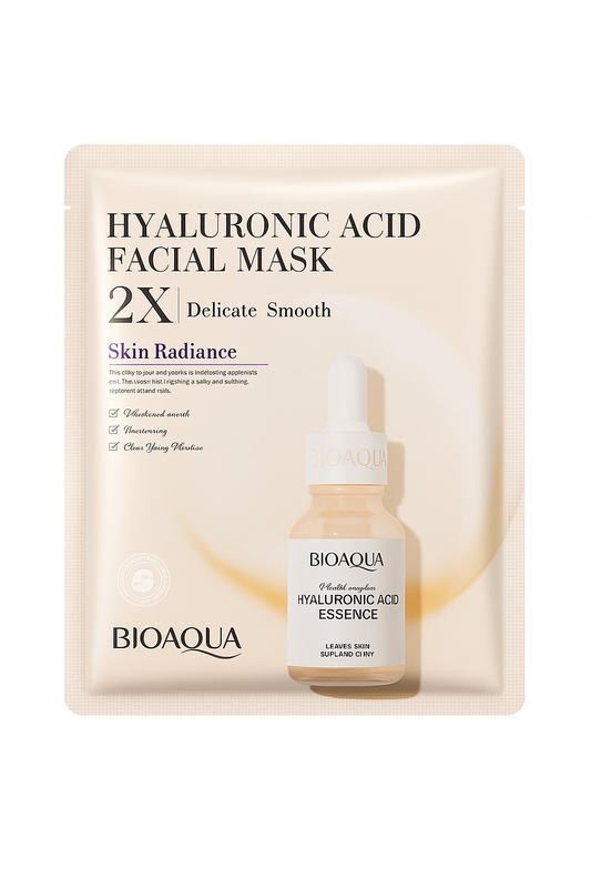 Bioaqua – Mască tip fașă 2x cu acid hialuronic, 30 g
