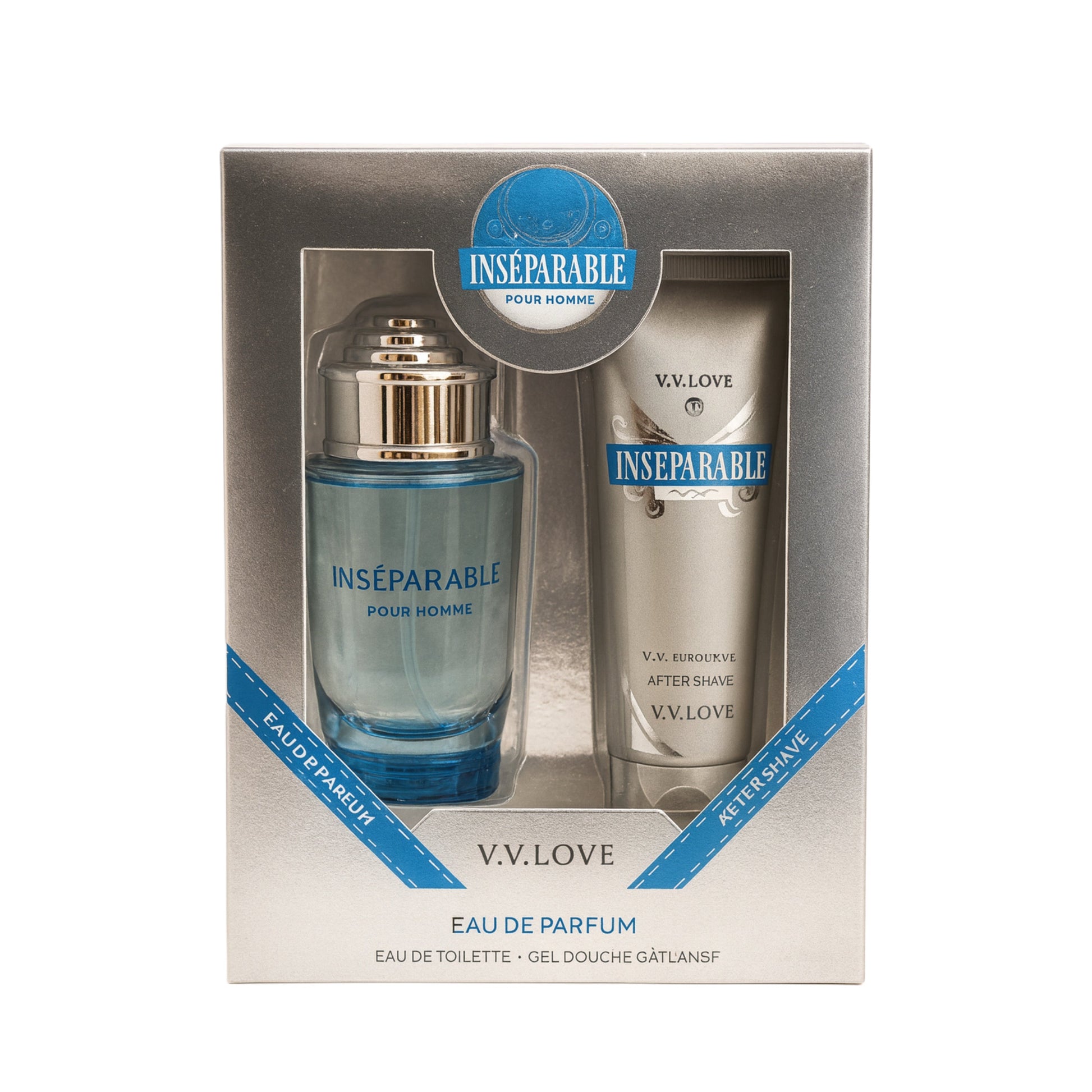 V.V. Love Inséparable Pour Homme eau de parfum and after shave set in silver gift box
