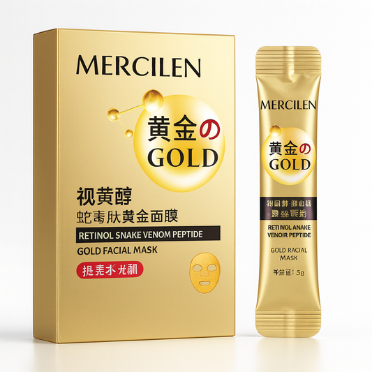 Mercilen mască facială cu retinol și extract de venin de șarpe (6 g x 10 buc)