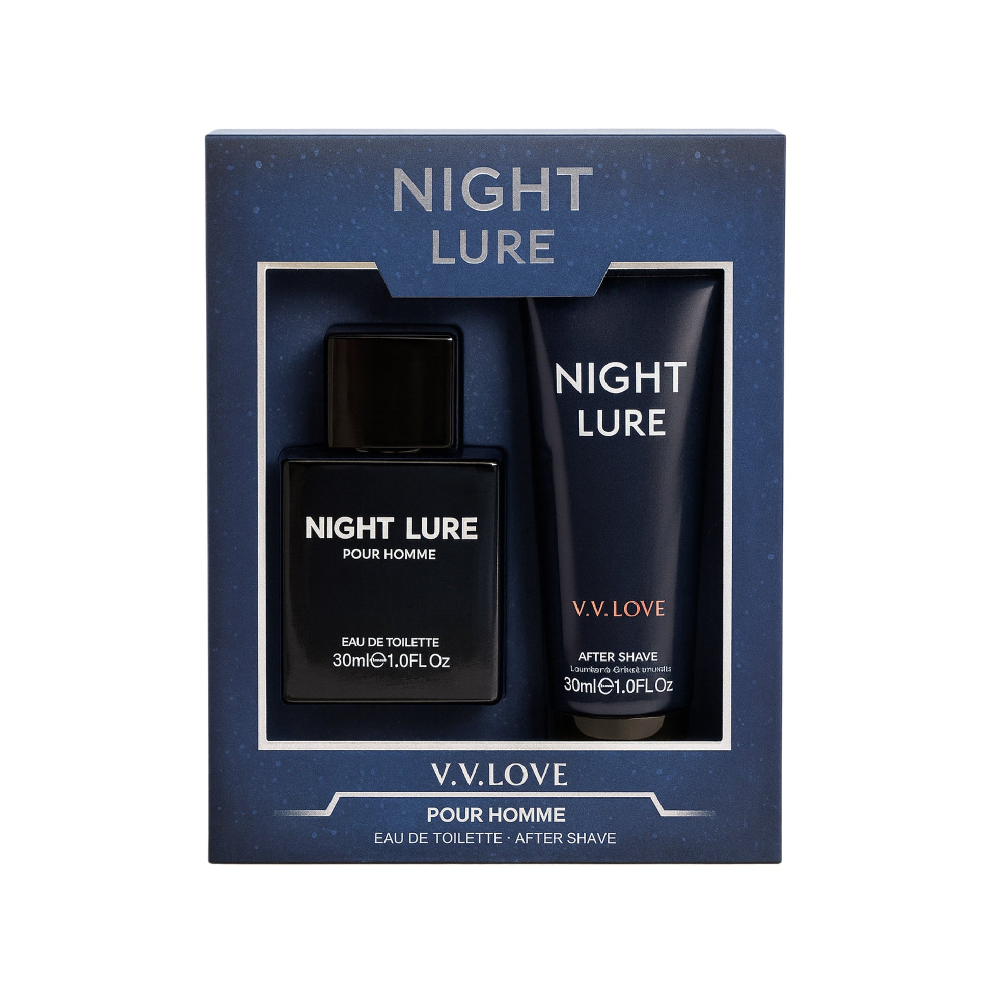 Night Lure Pour Homme eau de toilette and after shave gift set V.V. Love, cosmetic import