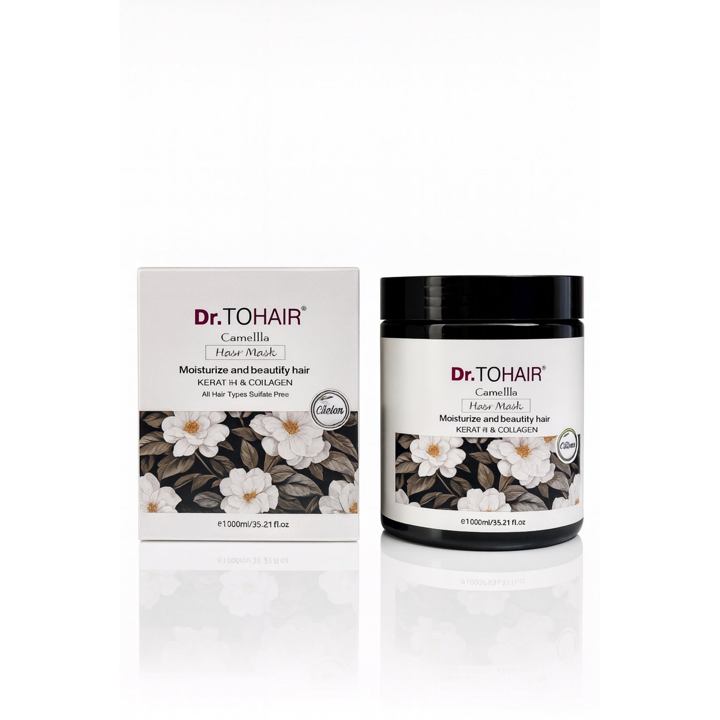 Mască de păr Dr. TOHAIR Camellia – Keratină & Colagen, 1000 ml