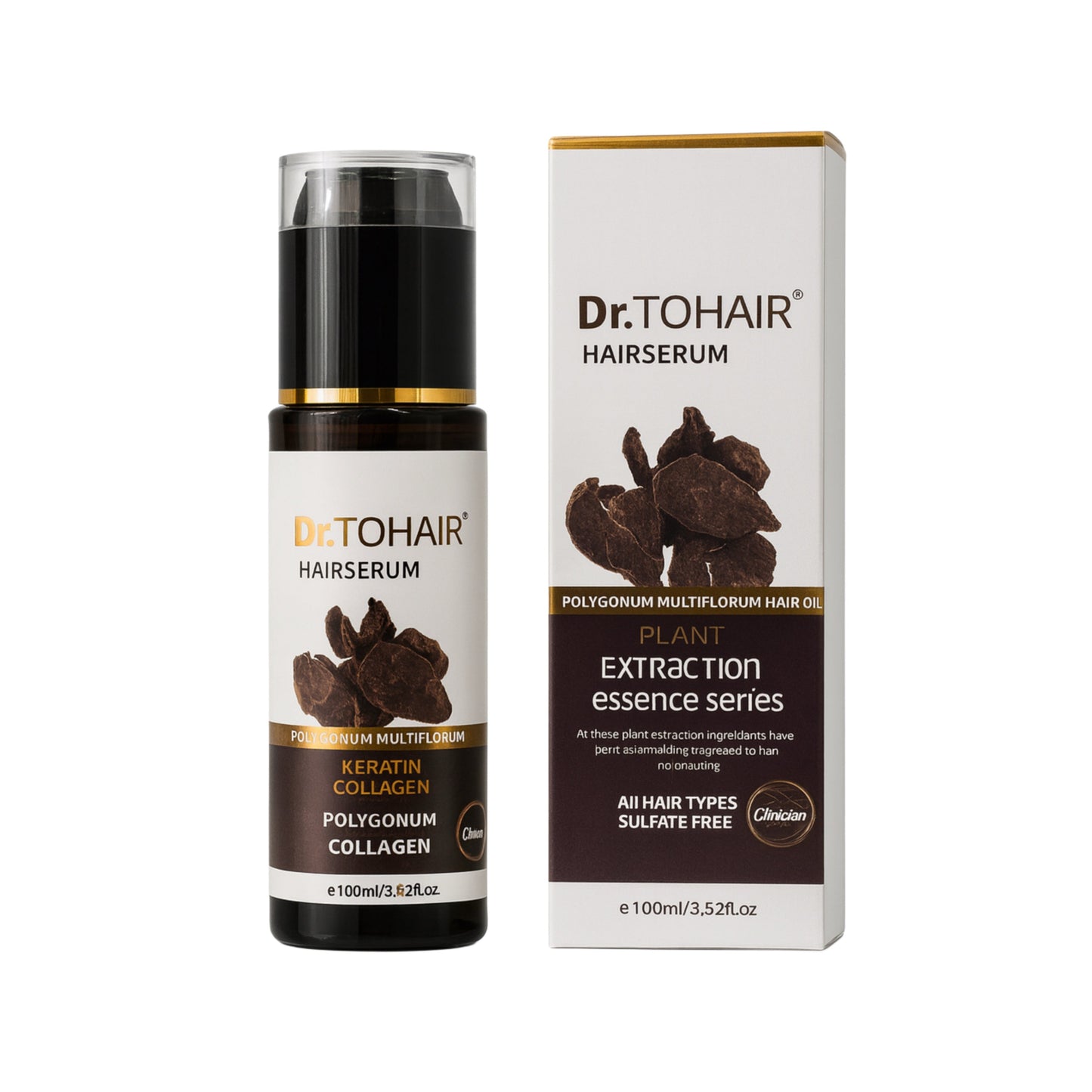 Ser /Ulei de păr  Dr. TOHAIR Polygonum Multiflorum – Keratină & Colagen, 100 ml