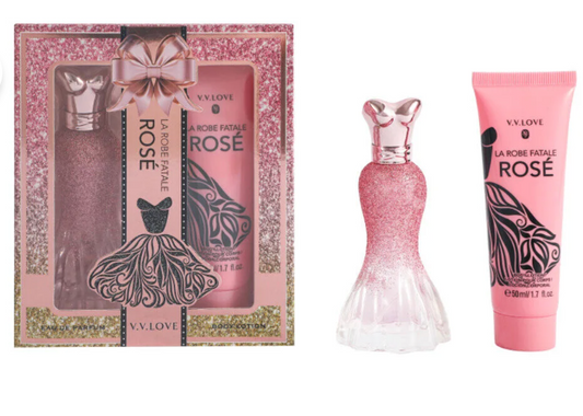 V.V LOVE Set V.V. Love (parfum 30 ml + loțiune de corp 50 ml) La robe fatale rose VL3801-18 (parfum pentru femei)